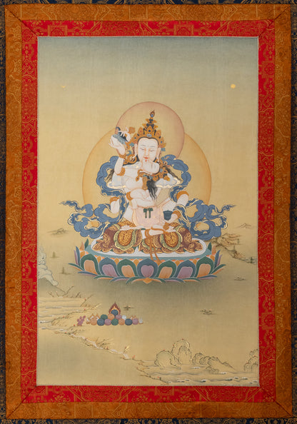 Vajrasattva with Consort Thangka IV
