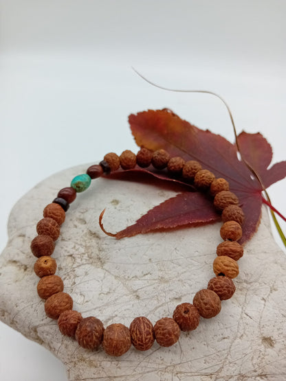  Raktu-Perlen-Armband mit reisförmigem Türkis