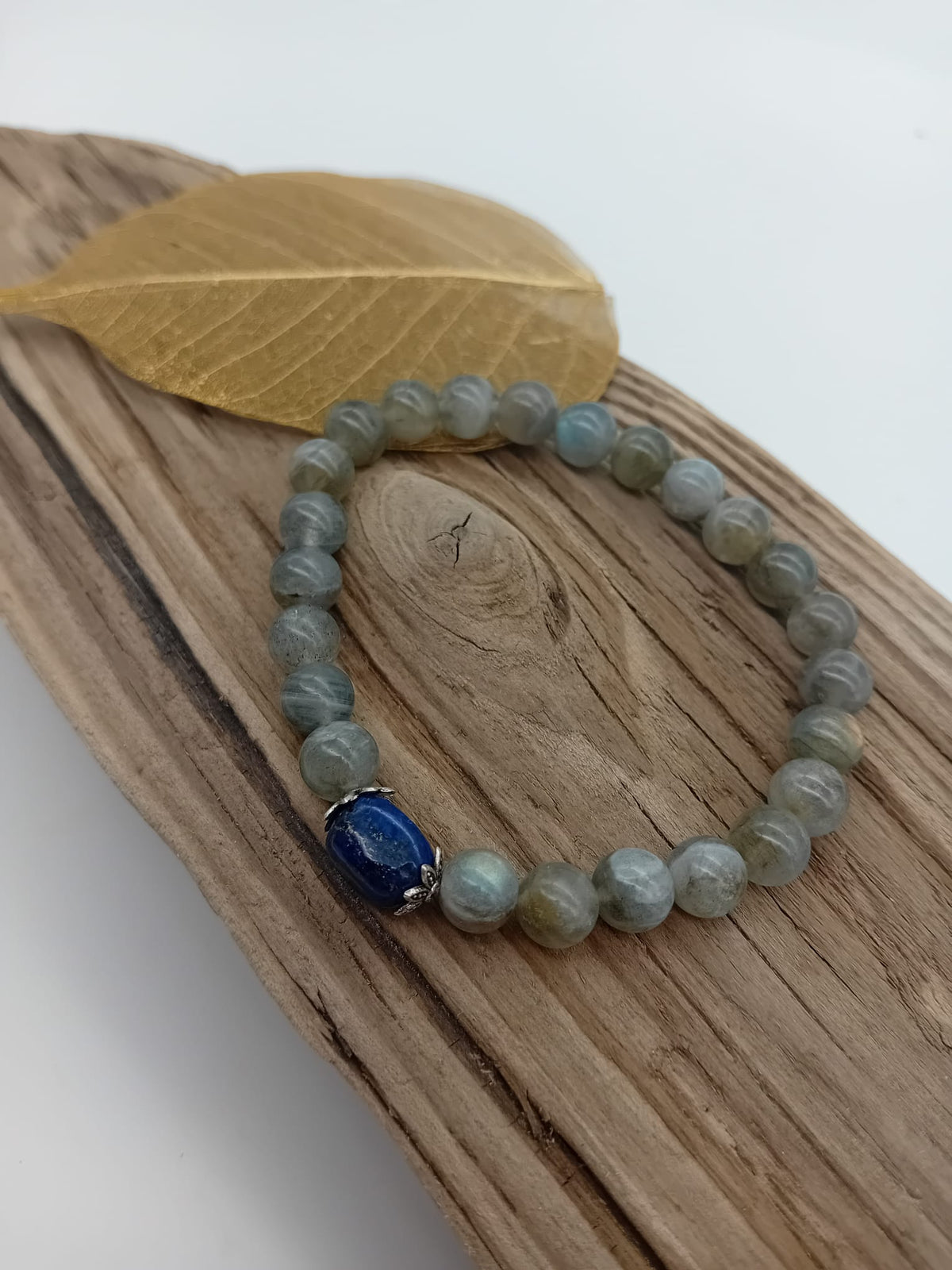 Labradorite 7mm & Lapis Lazuli Bracelet