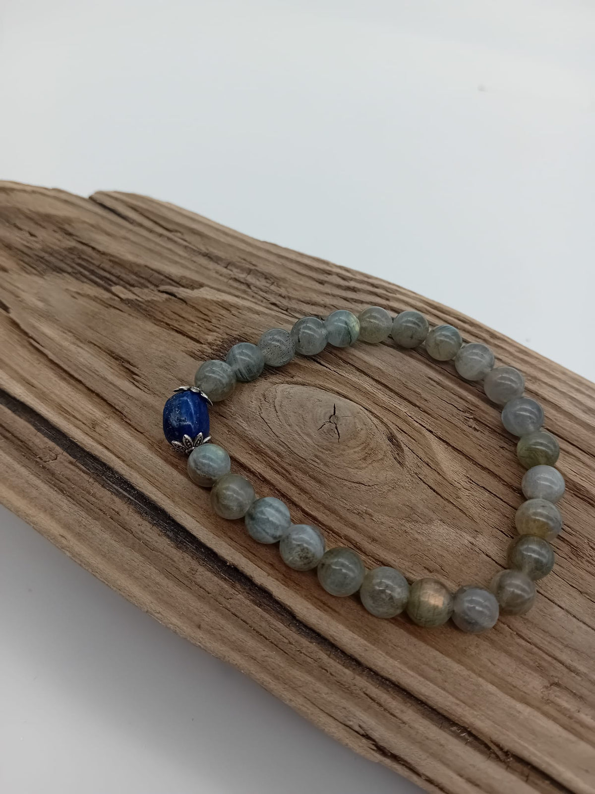 Labradorite 7mm & Lapis Lazuli Bracelet