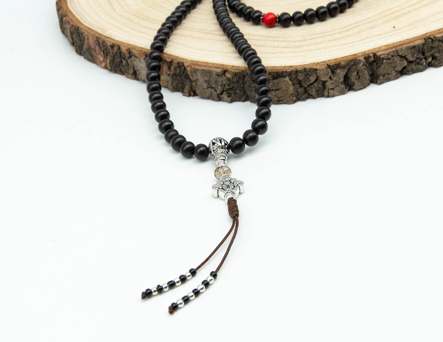 Black Rosewood Mala with Red Howlite – 8mm
