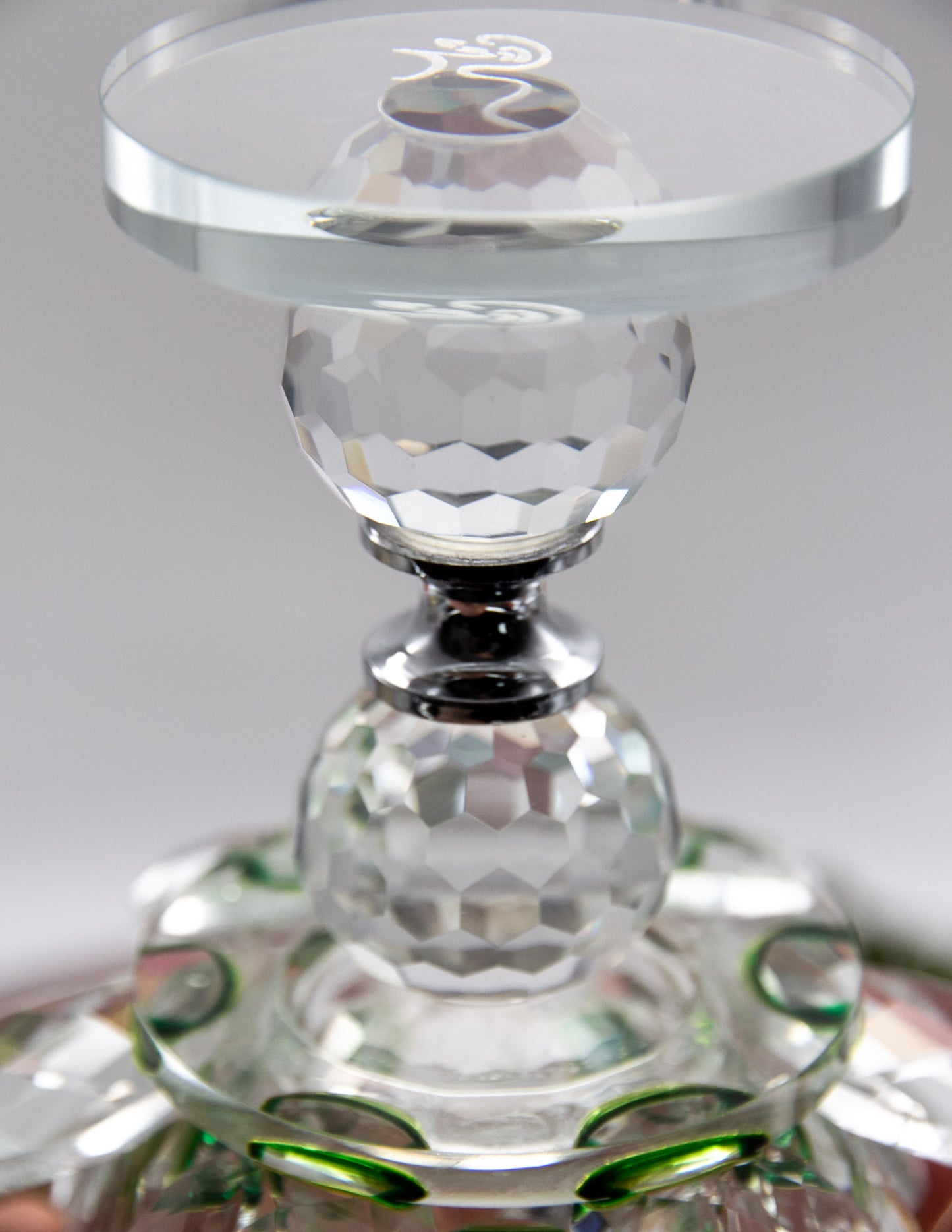 Kristallglas-Kerzenhalter mit Sockel