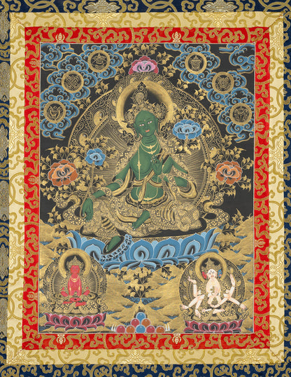 Green Tara Thangka VIII
