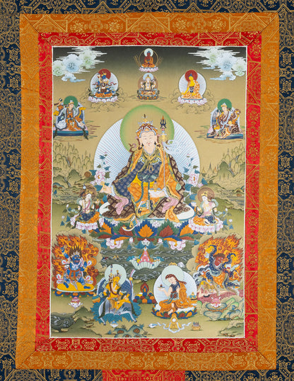 Gourou Rinpoché avec 8 manifestations Thangka III