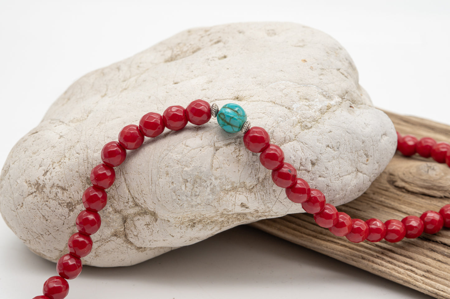 Faceted Red Onyx Mala – 8mm