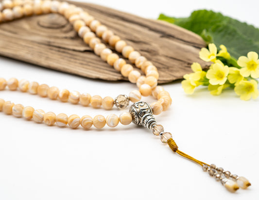 Mother of Pearl Mala – 9mm