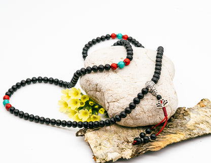 Traditional Tibetan Black Rosewood Mala – 8mm