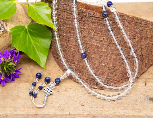 Kristall & Lapislazuli Mala 6mm