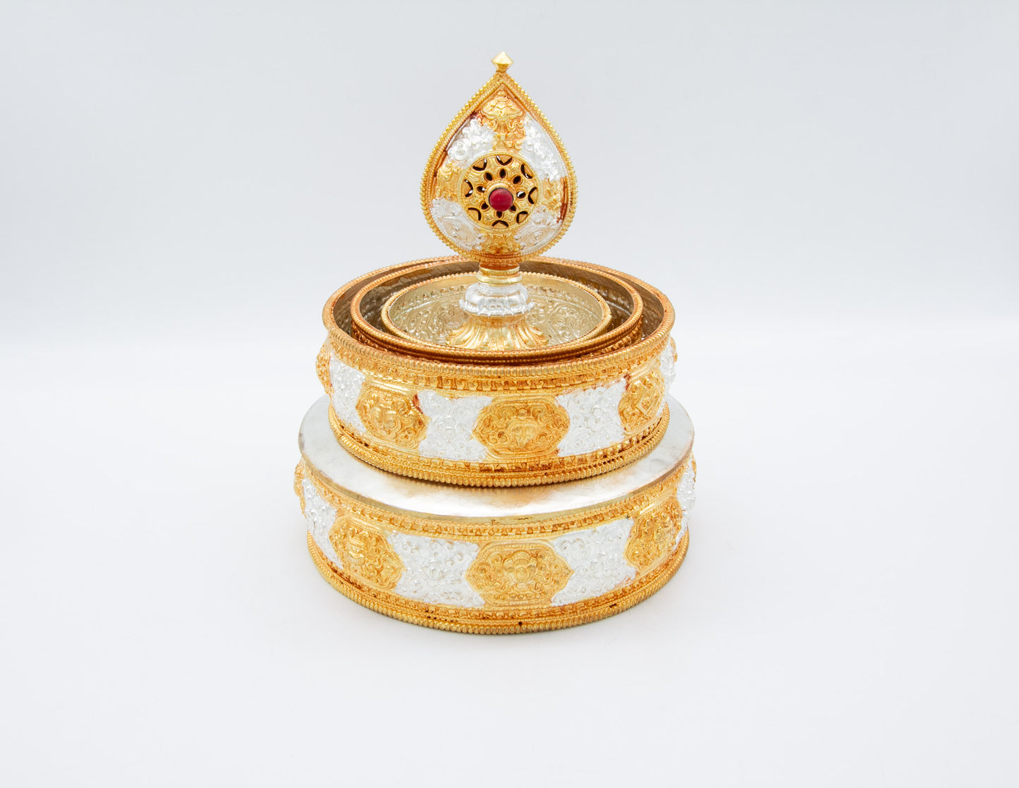 Handcrafted Gold & Silver Mandala Set – Medium