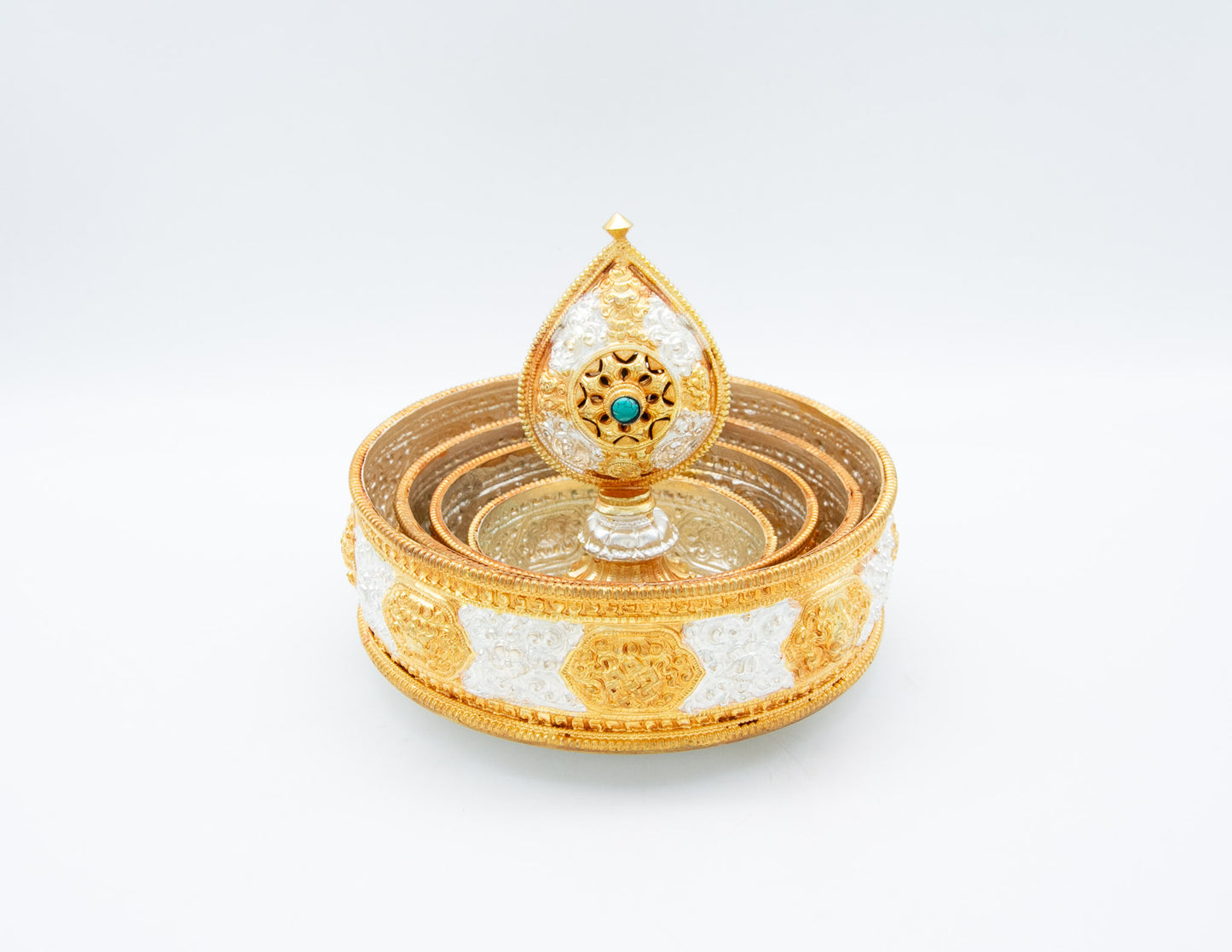 Handcrafted Gold & Silver Mandala Set – Medium