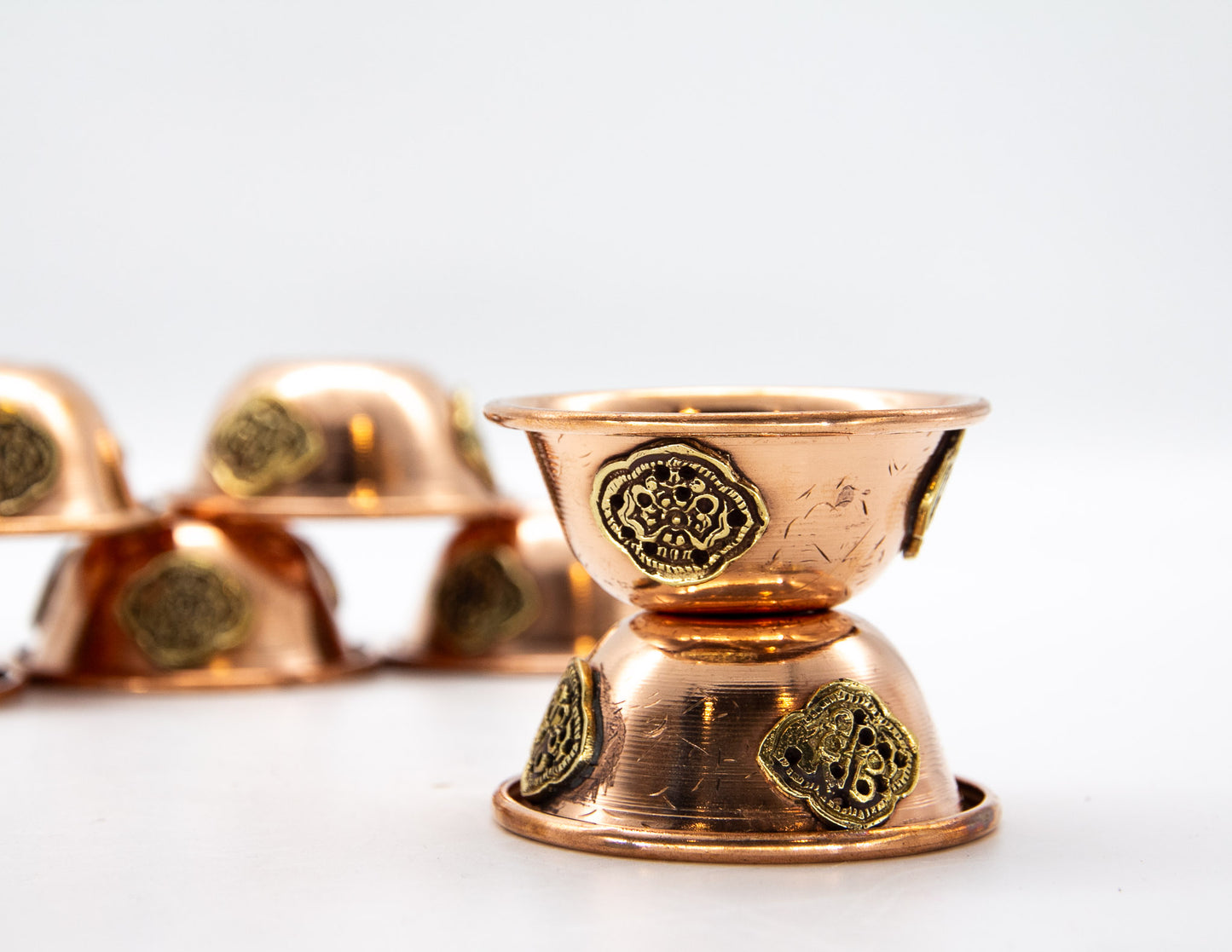 Motif Offering Bowl Set, Copper & Brass
