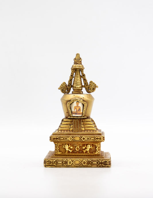 Goldene Stupa der Erleuchtung – 10.5 cm