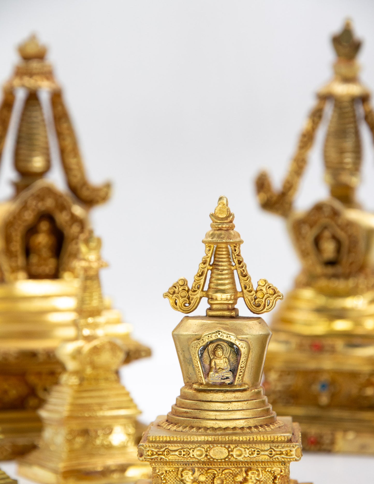 Goldene Stupa der Erleuchtung – 10 cm