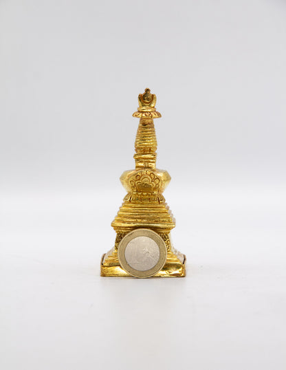 Goldene Stupa der Erleuchtung – 9 cm 