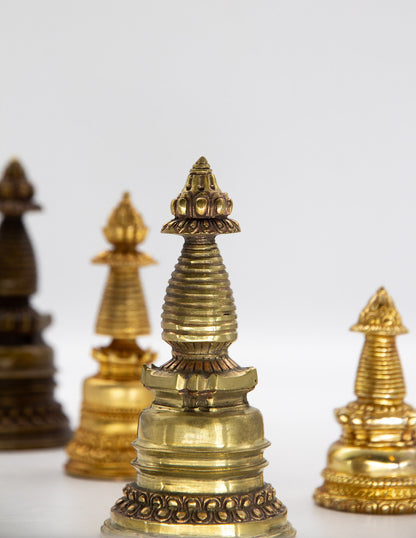 Kadam Stupa, Brass – 13cm