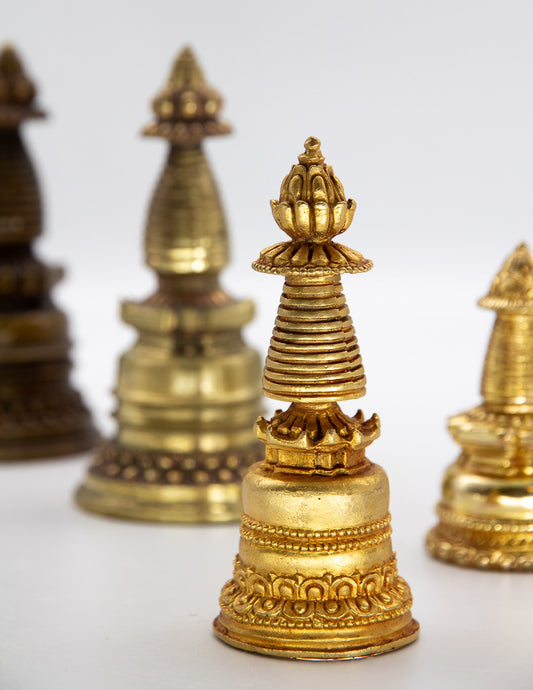 Kadam Stupa, Gold-Plated – 11cm