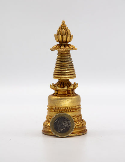 Kadam Stupas, vergoldet - 11cm
