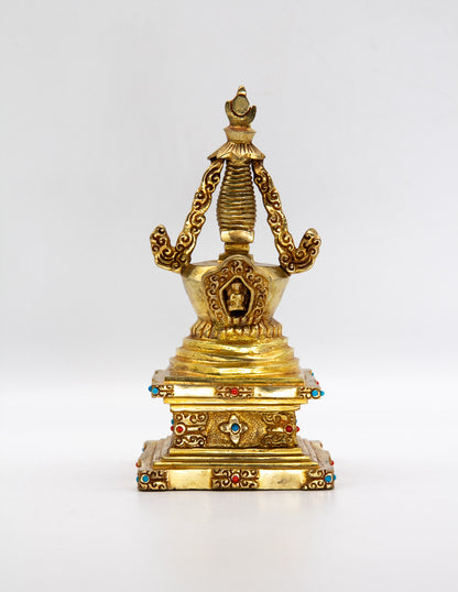 Gold Stupa of Enlightenment – 17.5cm