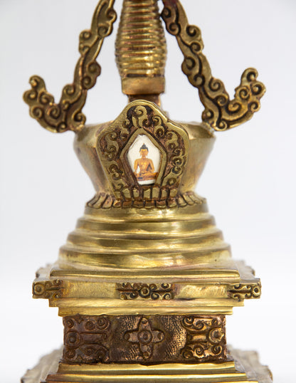 Brass Stupa of Enlightenment – 18cm