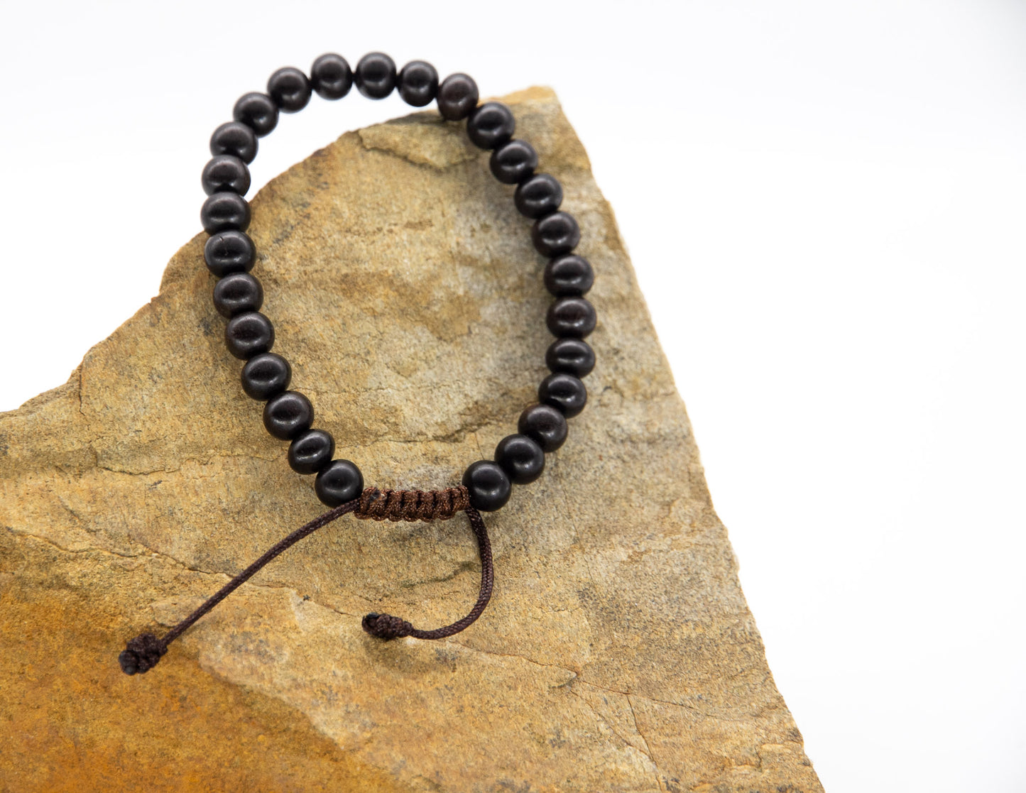 Dark Rosewood Wrist Mala – 27 Beads