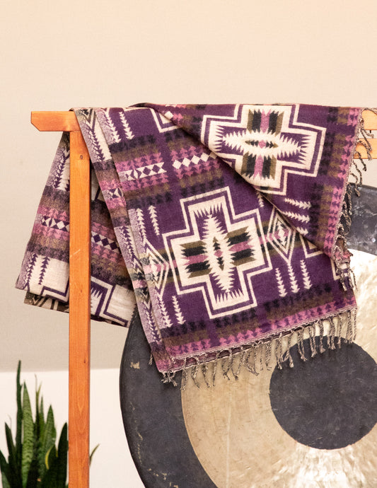 Yak Wool Shawl – Aztec