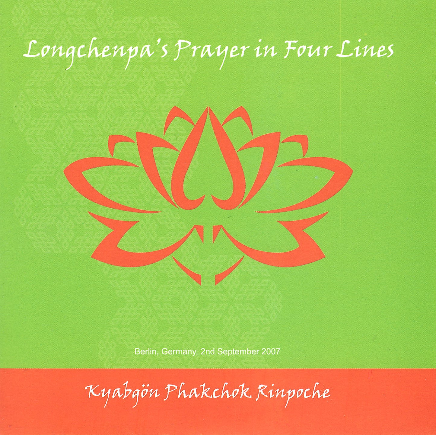 CD de la oración de Longchenpa en cuatro líneas
