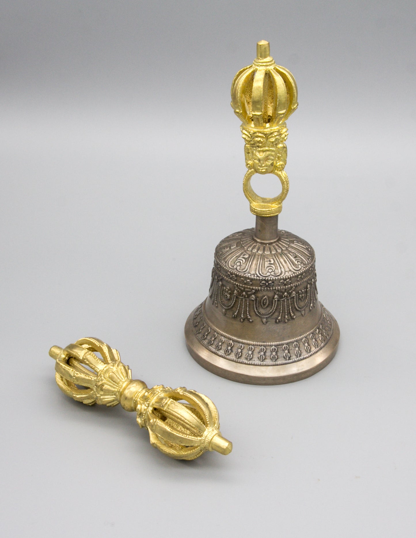 9-Pronged Bell & Dorje with Gold Contrast II – Ani