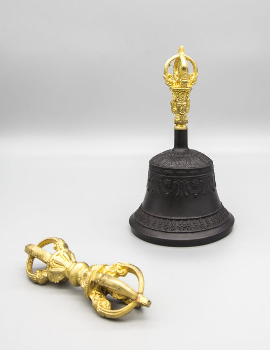 Darkened Bell & Dorje with Gold Contrast III – Standard