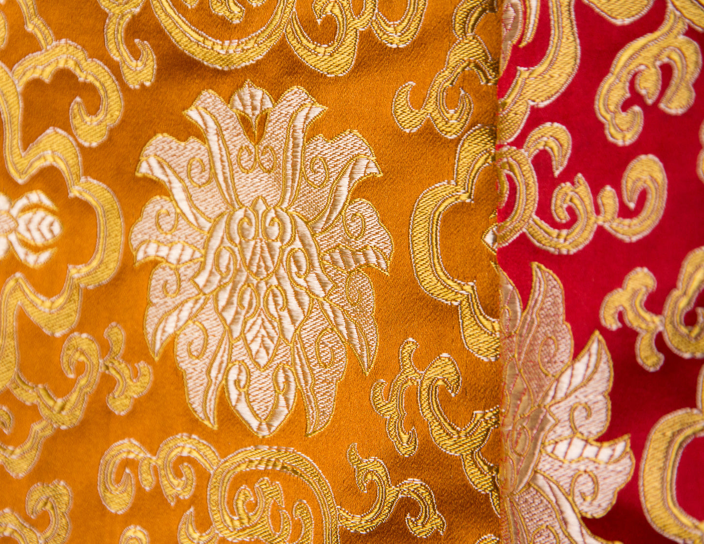 Standard Brocade Cloth / Practice Table Cover – Red & Orange