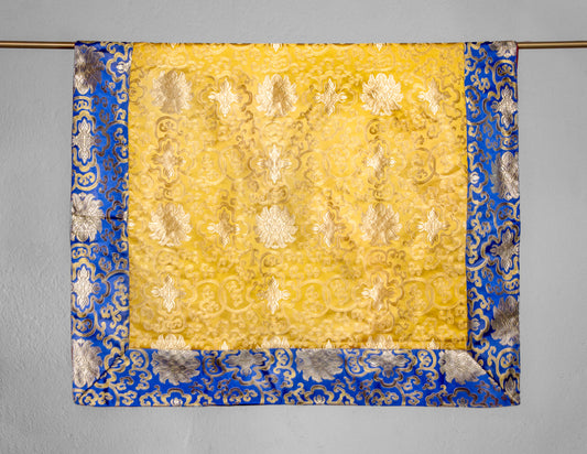 Large Table Cloth – Blue & Yellow Brocade