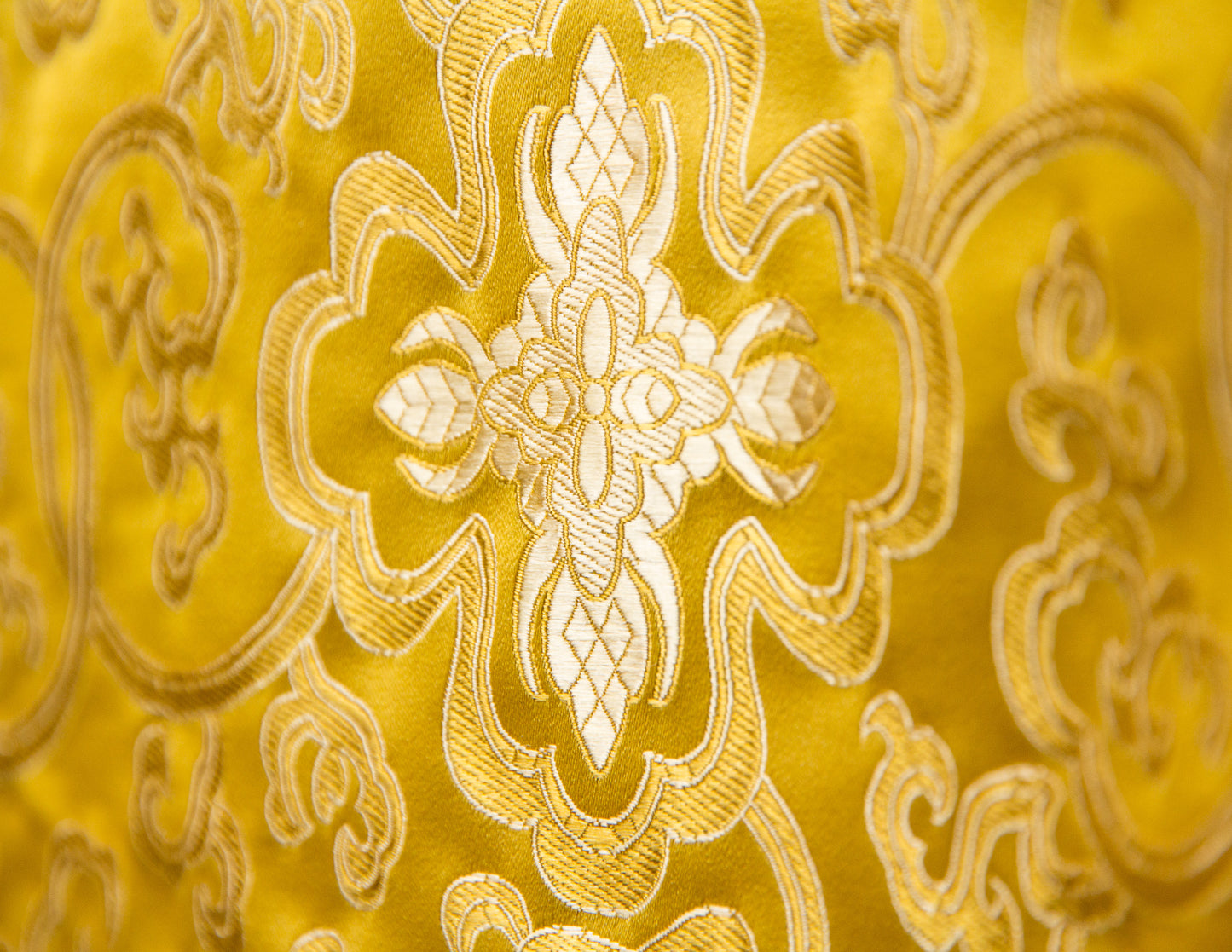 Large Table Cloth – Blue & Yellow Brocade