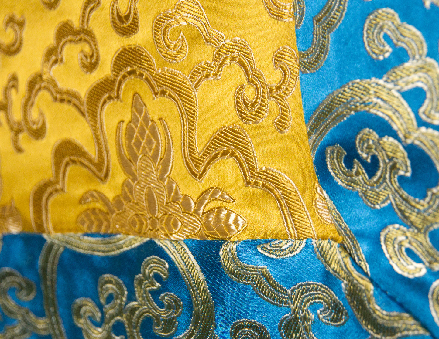 Standard Brocade Cloth / Practice Table Cover – Turquoise & Yellow