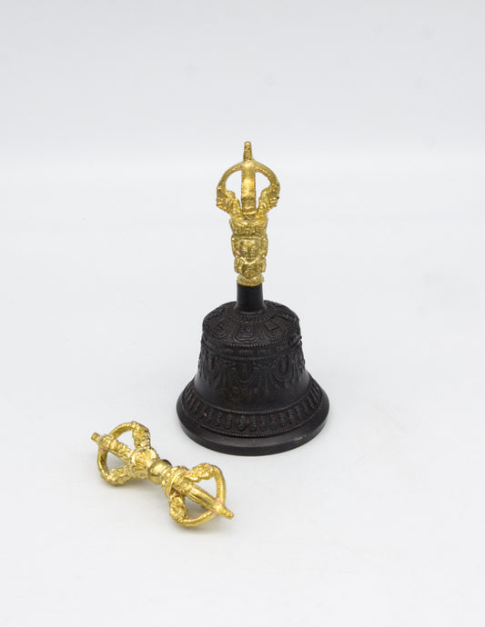Darkened Bell & Dorje with Gold Contrast I – Mini