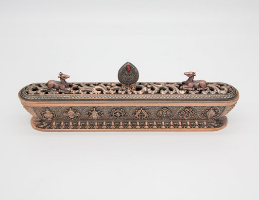 Dharma Wheel Incense Burner – Copper, 25cm