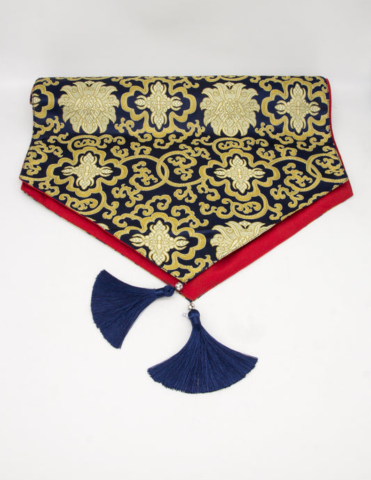 Long Brocade Cloth / Practice table runner – Blue