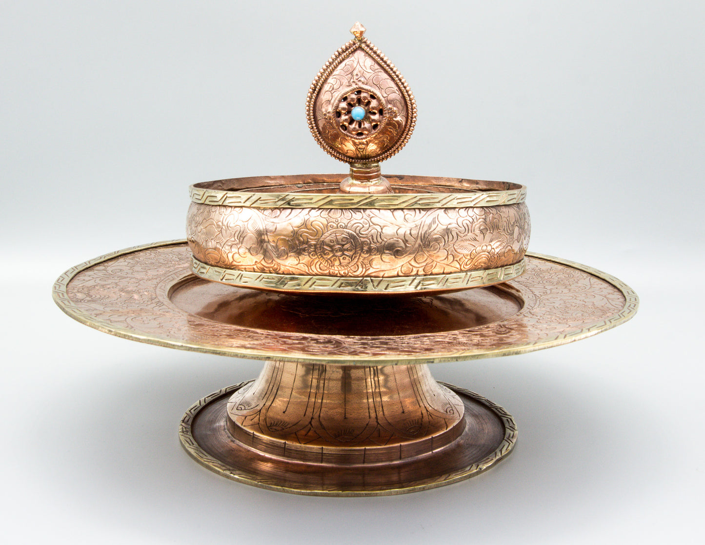 Raised Mandala Set, Polished Copper