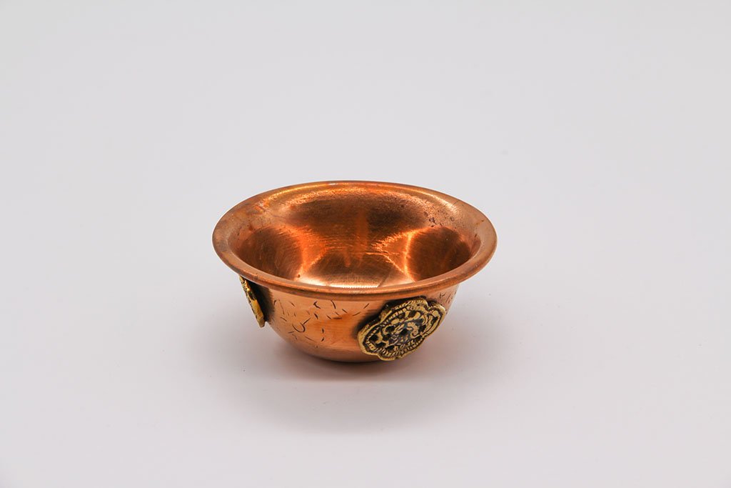 Motif Offering Bowl Set, Copper & Brass – 7.5cm
