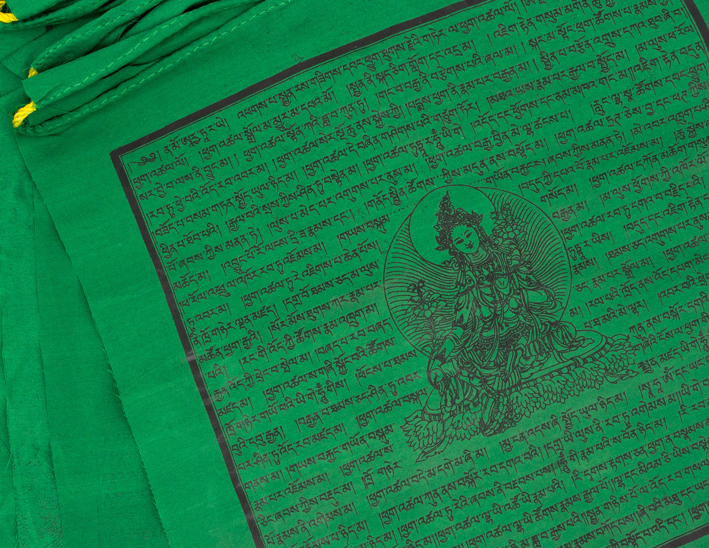Large Green Tara Prayer Flags, 33x33cm, 9.5m