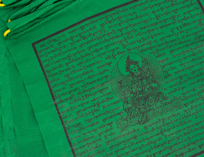 Grandes banderas de oración de Tara Verde, 33x33cm, 9,5m