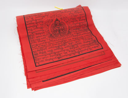 Große Amithayus 'Langes Leben' Gebetsfahnen, 33x33cm, 7,7m
