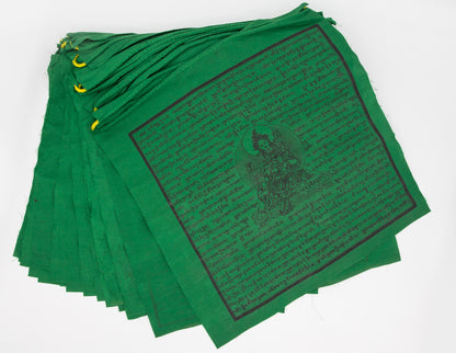 Große grüne Tara-Gebetsfahnen, 33x33cm, 9,5m