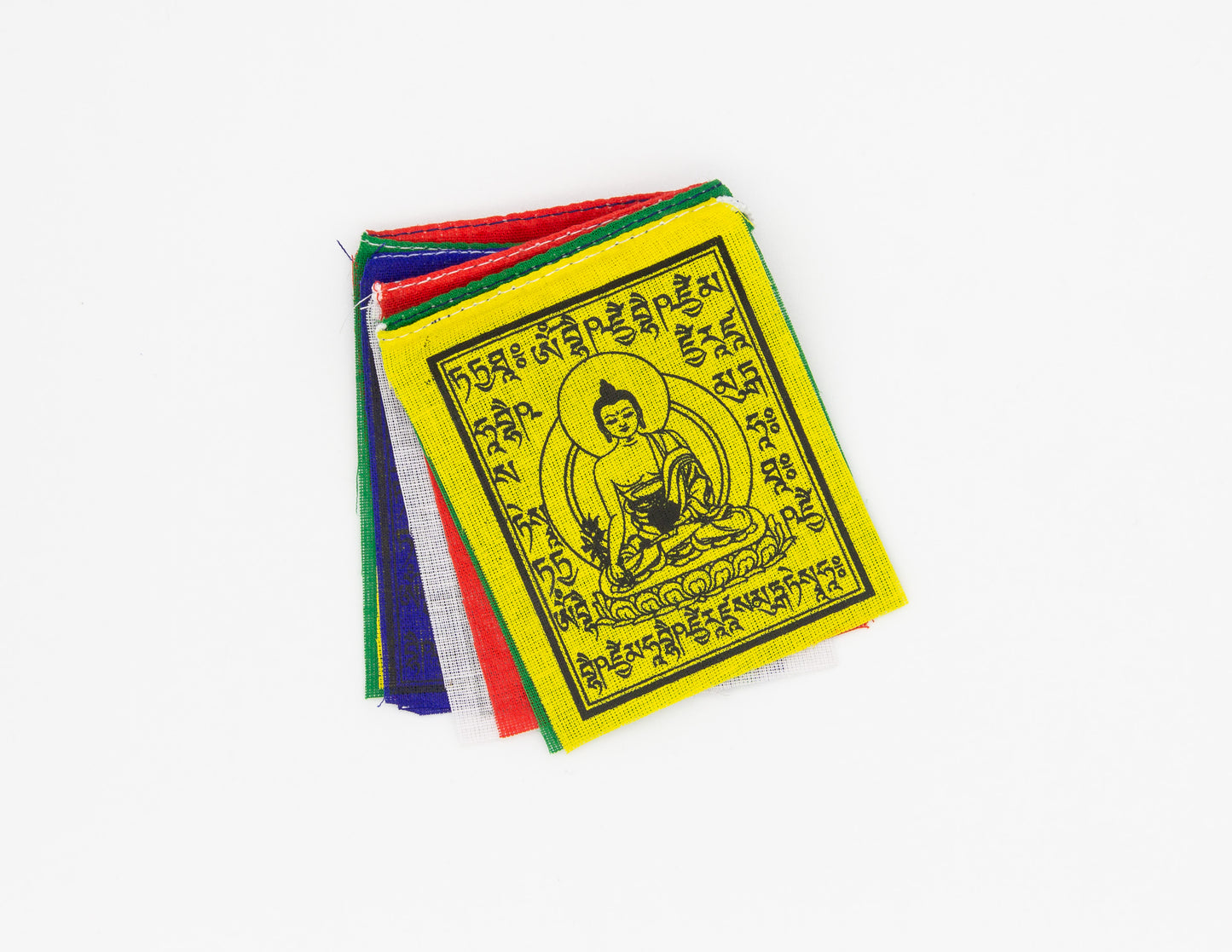Mini Medizinbuddha Gebetsfahnen, 7x9cm