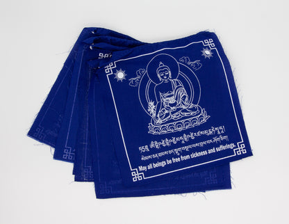 Medizinbuddha Gebetsfahnen, 20x20cm