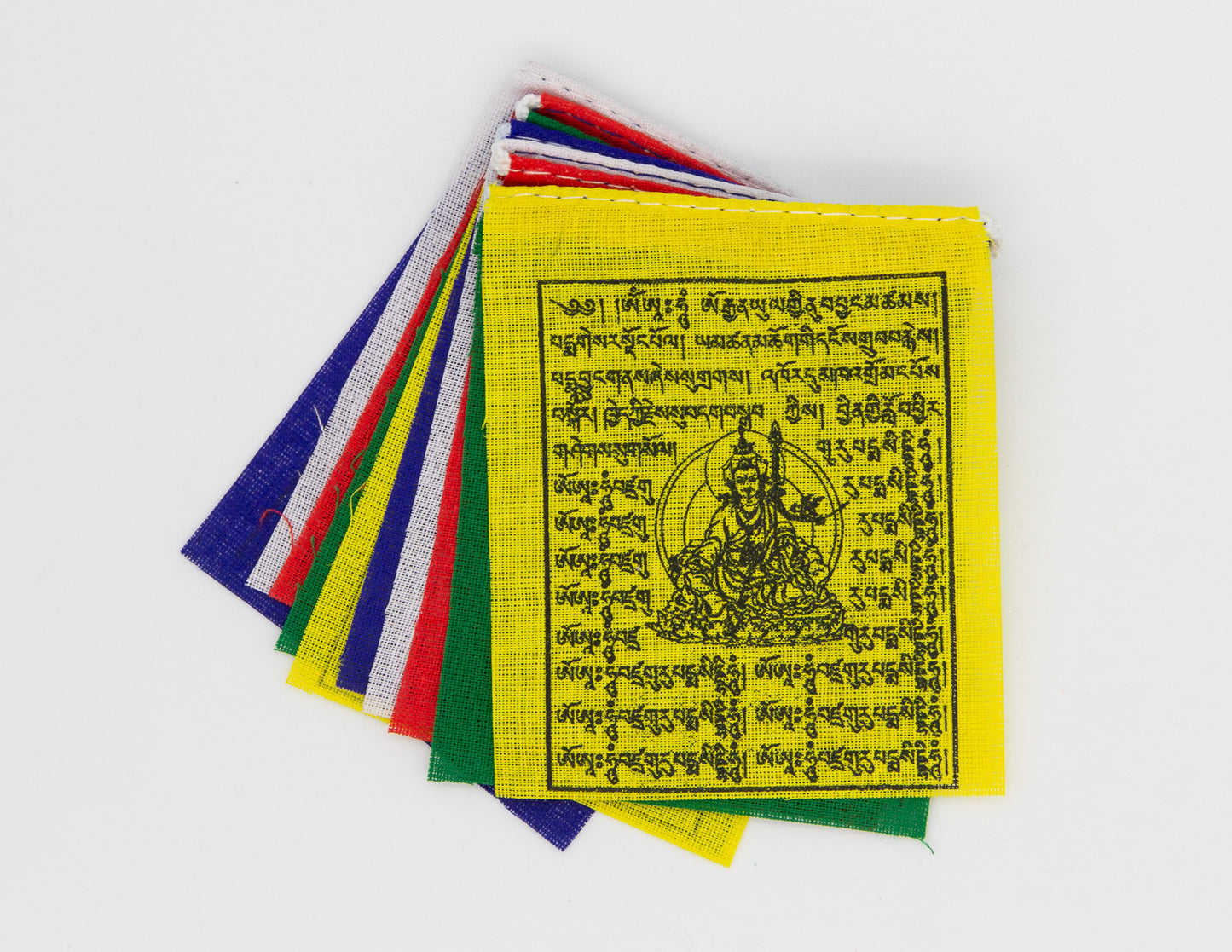 Mini banderas de oración Guru Rinpoche, 7x9cm