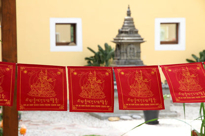 Drapeaux de prière Gourou Rinpoché, 20x20cm