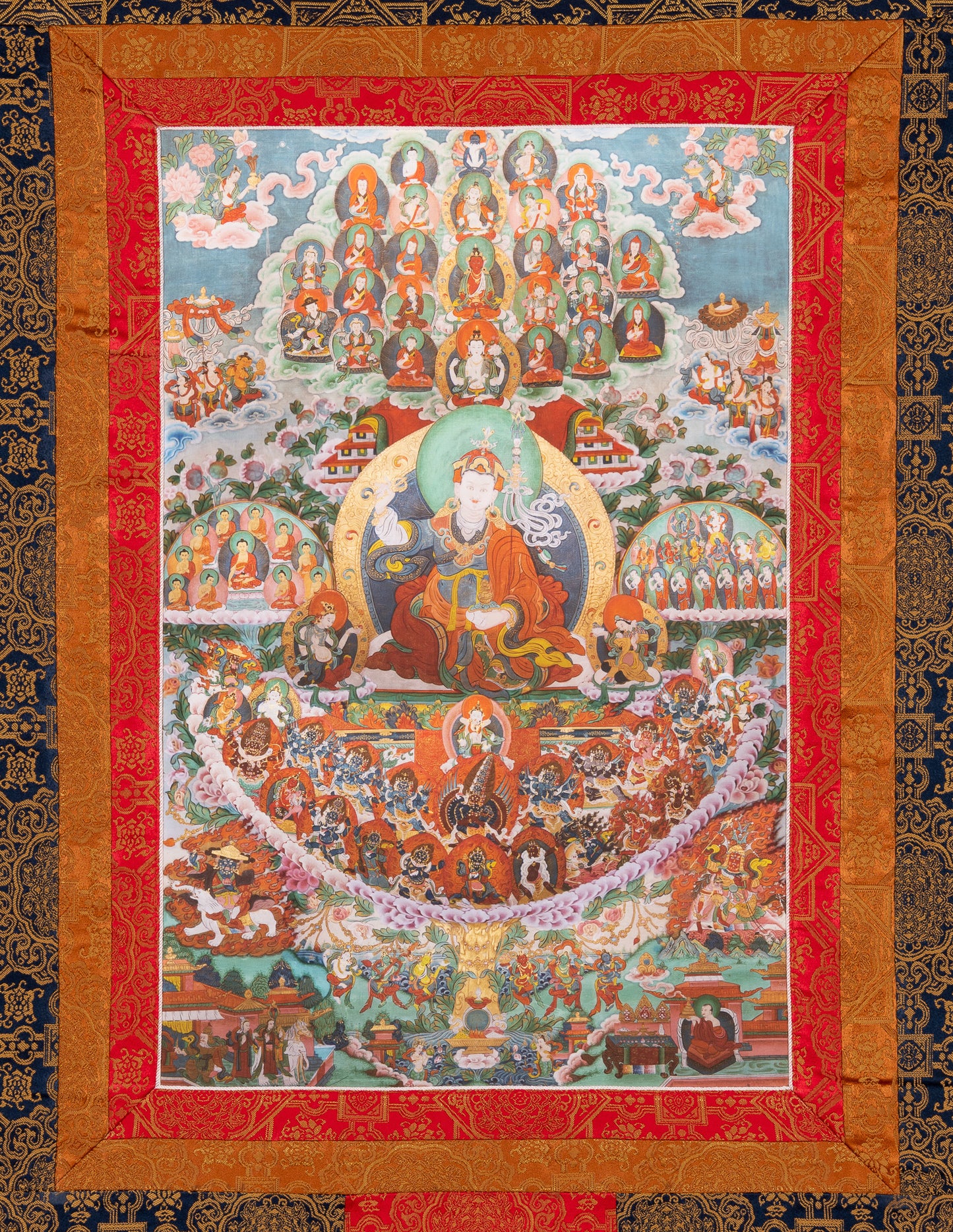 Guru Rinpoche Refuge Tree Thangka V