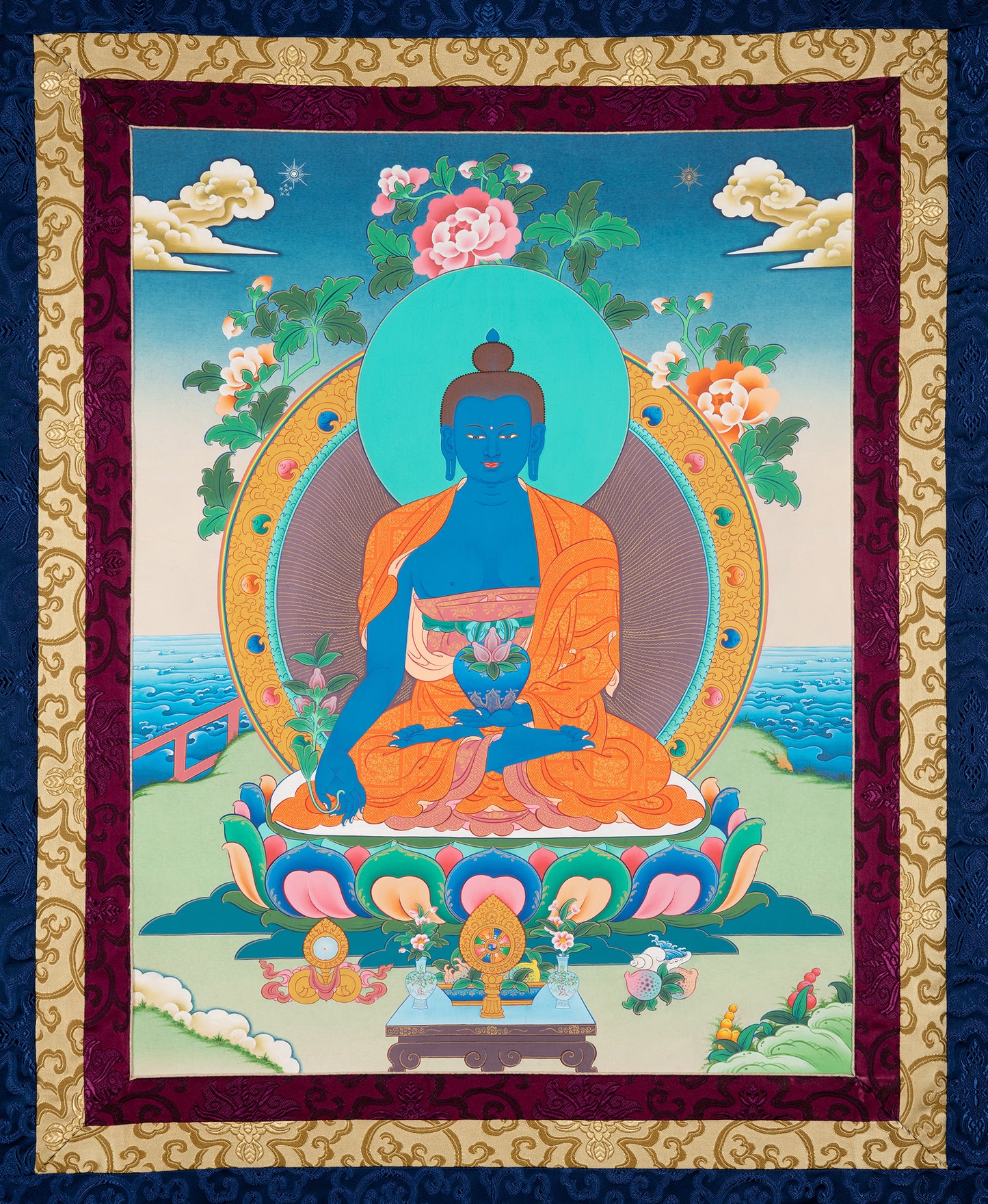 Buda de la Medicina Thangka VI