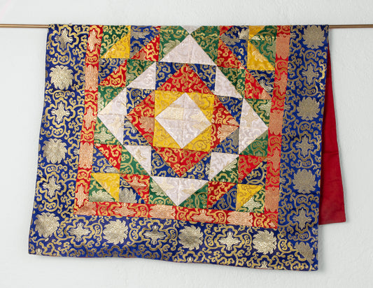 Large Table Cloth – Multicoloured Triangle Brocade