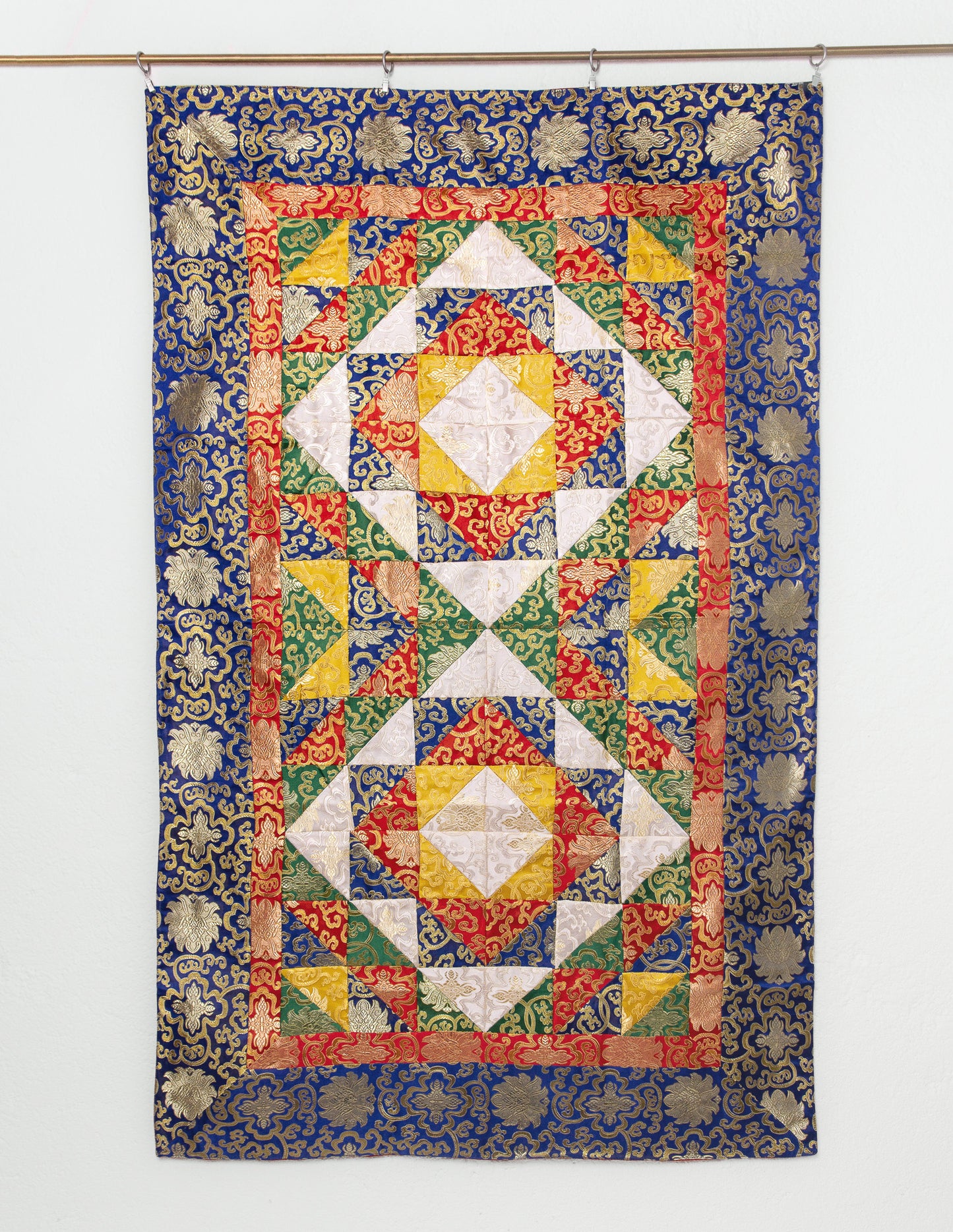 Large Table Cloth – Multicoloured Triangle Brocade