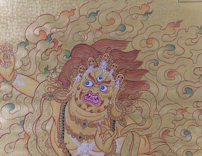 Goldenes Vajrapani Thangka I